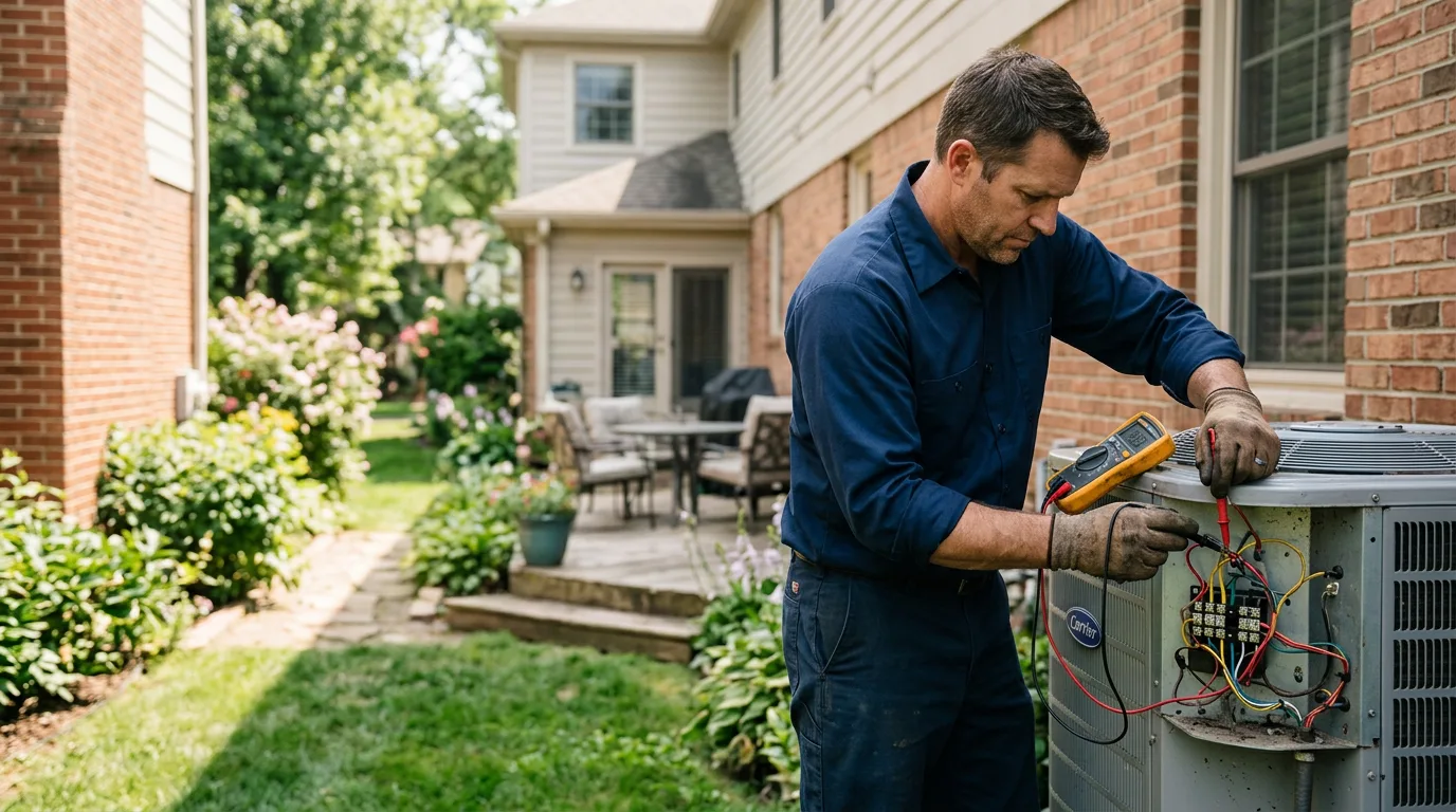 HVAC technician working near Newark, TX